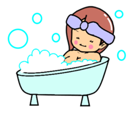 Playful golf lady sticker #2349126