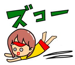 Playful golf lady sticker #2349127