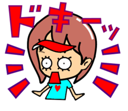 Playful golf lady sticker #2349129