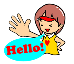 Playful golf lady sticker #2349134