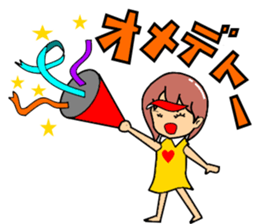 Playful golf lady sticker #2349139