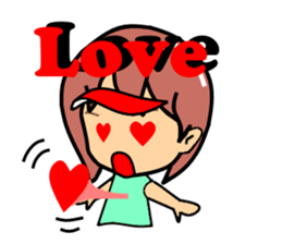 Playful golf lady sticker #2349144