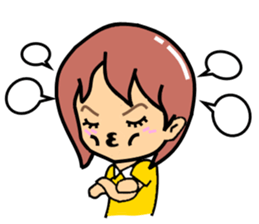 Playful golf lady sticker #2349153