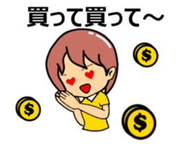 Playful golf lady sticker #2349156