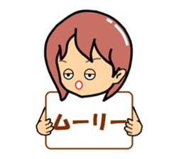 Playful golf lady sticker #2349159