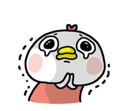 emotional bird sticker #2353346