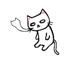 White cat that was heartwarming sticker #2353363