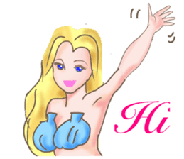 Beautiful & elegant mermaid in English sticker #2354040