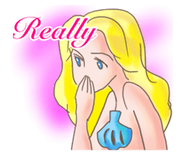 Beautiful & elegant mermaid in English sticker #2354041