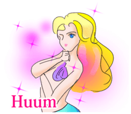 Beautiful & elegant mermaid in English sticker #2354042