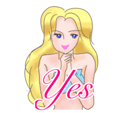 Beautiful & elegant mermaid in English sticker #2354045