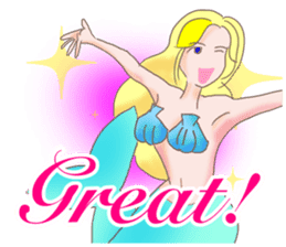 Beautiful & elegant mermaid in English sticker #2354050