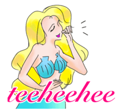 Beautiful & elegant mermaid in English sticker #2354051