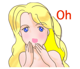 Beautiful & elegant mermaid in English sticker #2354053