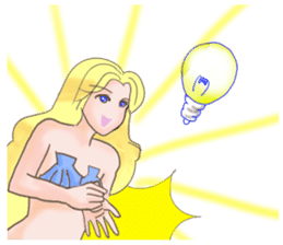 Beautiful & elegant mermaid in English sticker #2354055