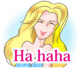 Beautiful & elegant mermaid in English sticker #2354056