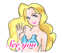 Beautiful & elegant mermaid in English sticker #2354058