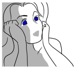 Beautiful & elegant mermaid in English sticker #2354059