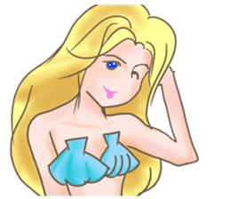 Beautiful & elegant mermaid in English sticker #2354061