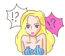 Beautiful & elegant mermaid in English sticker #2354063