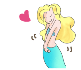 Beautiful & elegant mermaid in English sticker #2354064