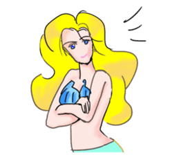 Beautiful & elegant mermaid in English sticker #2354065