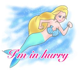Beautiful & elegant mermaid in English sticker #2354066