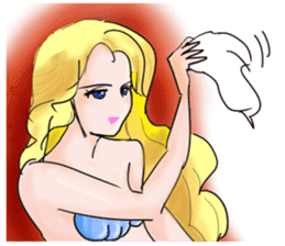 Beautiful & elegant mermaid in English sticker #2354070