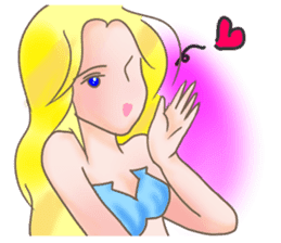 Beautiful & elegant mermaid in English sticker #2354073