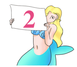 Beautiful & elegant mermaid in English sticker #2354075