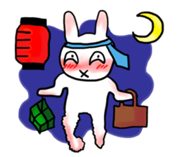 Grinning rabbit sticker #2354530