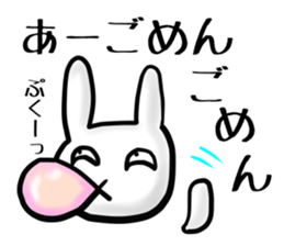 Grinning rabbit sticker #2354537