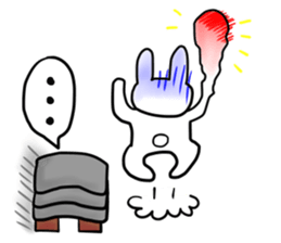 Grinning rabbit sticker #2354542