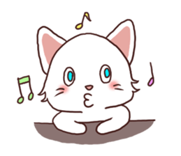 Everyday white cat sticker #2354816
