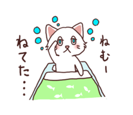 Everyday white cat sticker #2354827