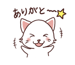Everyday white cat sticker #2354837