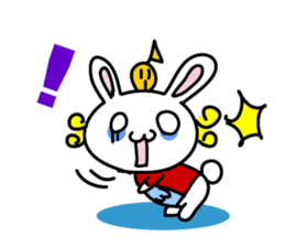 melomaniac rabbit sticker #2355335