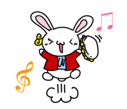 melomaniac rabbit sticker #2355343