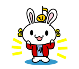 melomaniac rabbit sticker #2355344