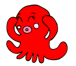 Cute girl octopus, taako 2 sticker #2355379