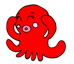 Cute girl octopus, taako 2 sticker #2355379