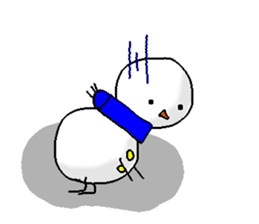 Funny Snowman sticker #2355403