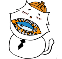 cat's pad detective sticker #2356103