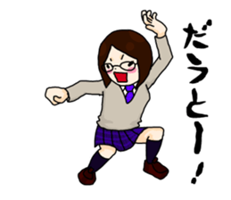 Science girls fight sticker #2356139