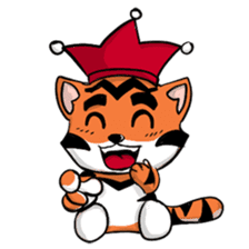 Funny & Cute Tiger Clown Stickers sticker #2356360