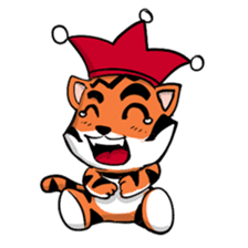 Funny & Cute Tiger Clown Stickers sticker #2356361