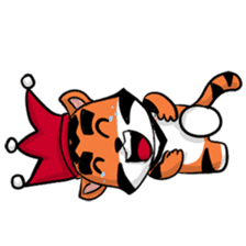 Funny & Cute Tiger Clown Stickers sticker #2356362
