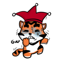 Funny & Cute Tiger Clown Stickers sticker #2356363