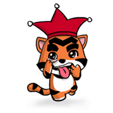 Funny & Cute Tiger Clown Stickers sticker #2356365