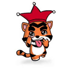 Funny & Cute Tiger Clown Stickers sticker #2356365